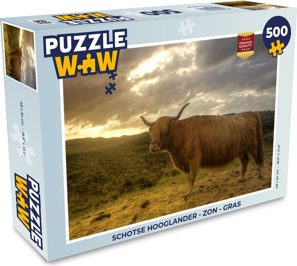 MuchoWow Puzzle 500 Teile Schottische Highlander - Landschaft - 500 Teile - Kinder - Selberbauen - Puzzlespiele