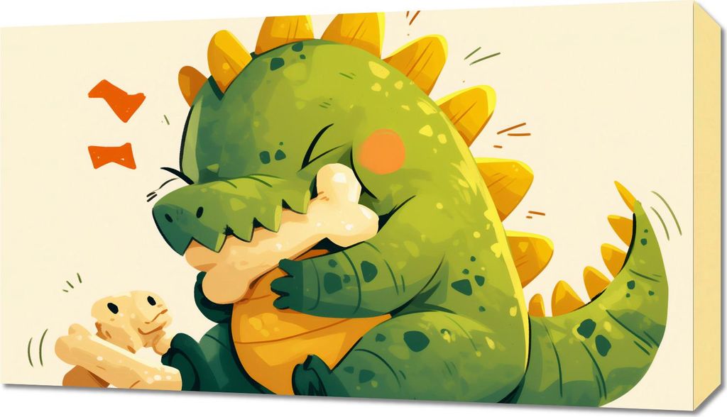 Bild 70x40cm Niedlicher Dinosaurier