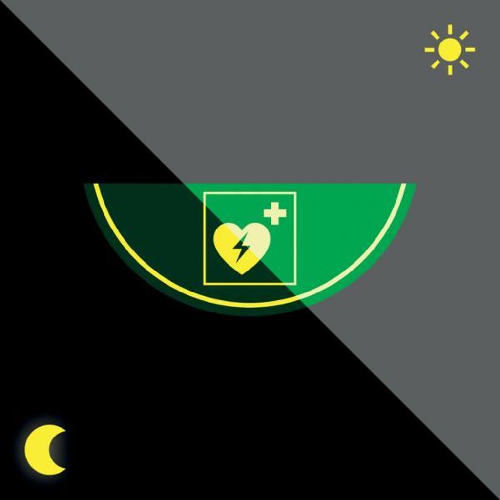 PERMALIGHT power Bodenmarkierung Defibrillator, R10, Bodenmarkierungsf., 750x...