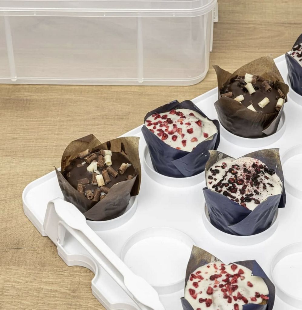 HI Aufbewahrungsbox für 12 Cupcakes 6 L Transparent Produktbild 5