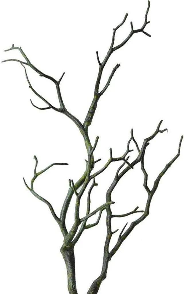 Tiges décoratives effet plastique séché vert lot de 3 pour maison 80cm