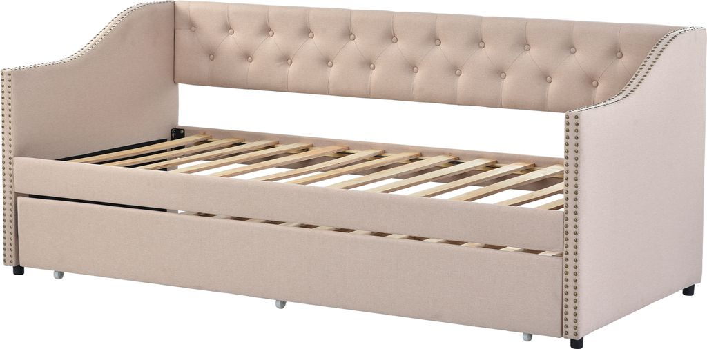 Łóżko dzienne Merax 90x200cm rozkładana sofa z wysuwaną Zdjęcie produktu 9
