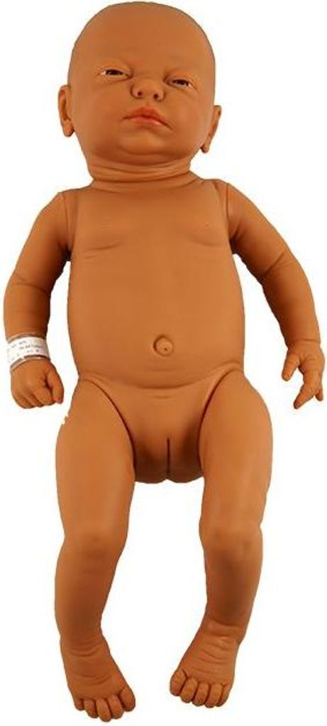 Babypuppe Mädchen mit Haaren 52 cm - realistische Puppe für Kinder