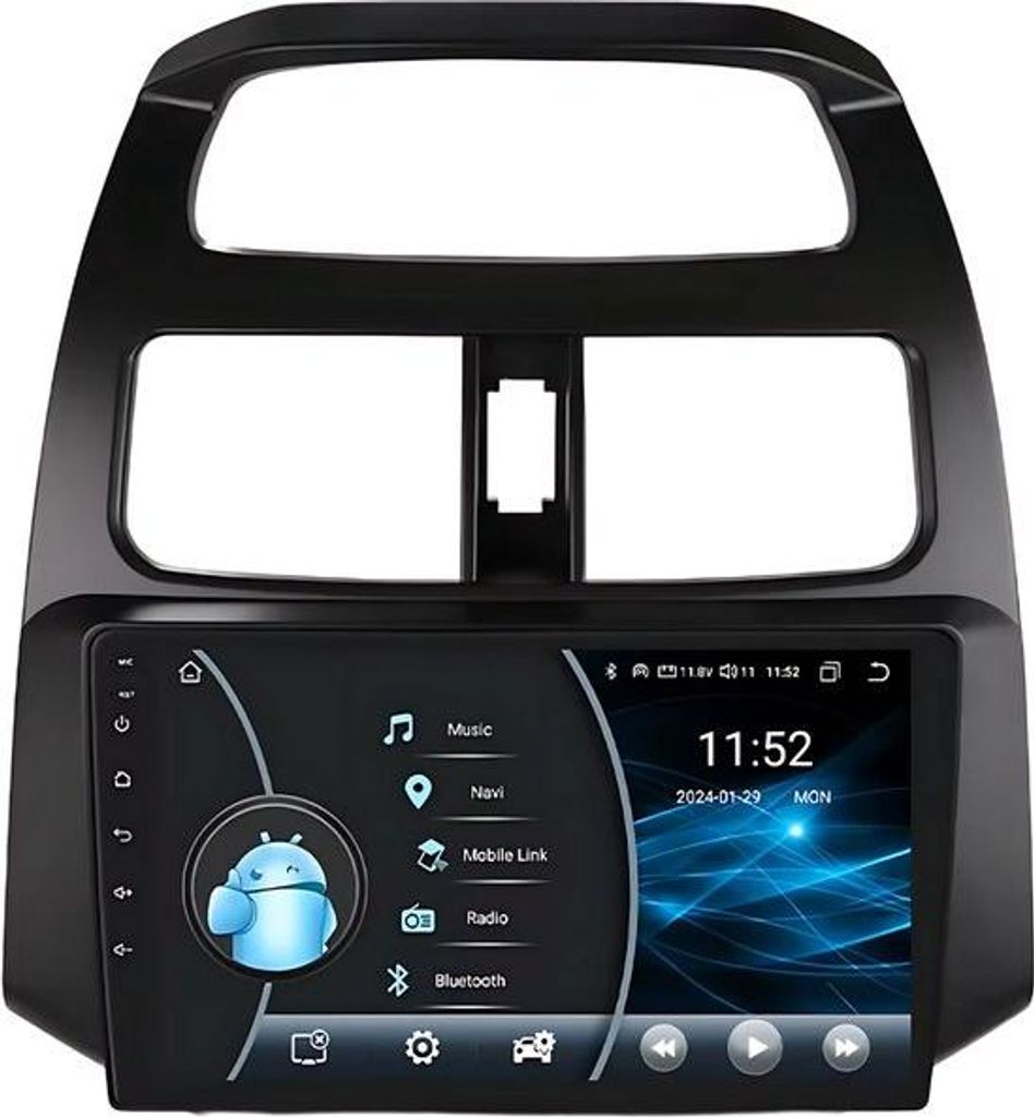 Autoradio mit Bluetooth und CarPlay für Chevrolet Spark/Beat/Matiz (2010–2014) – kompatibel mit Apple und Android – Stereoanlage mit Navigat...