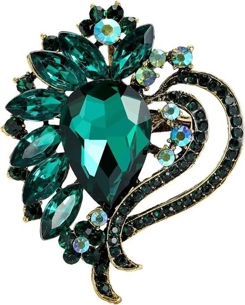 Broche cœur vintage pour mariage ou cérémonie, accessoire revers élégant