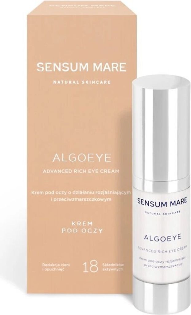 Sensum Mare Algoye Advanced Rich Eye Cream Anti-Wrinkle Anti-Aging Conceals Imperfections Nourishes Vege 15ml