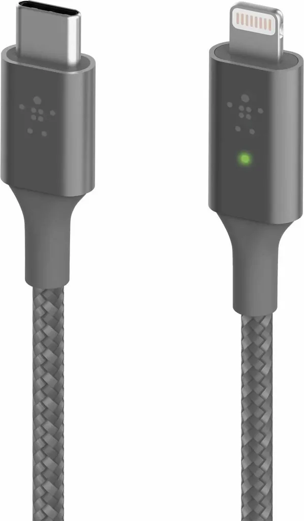 Câble USB-C vers Lightning avec indicateur LED de charge Belkin Gris - 4