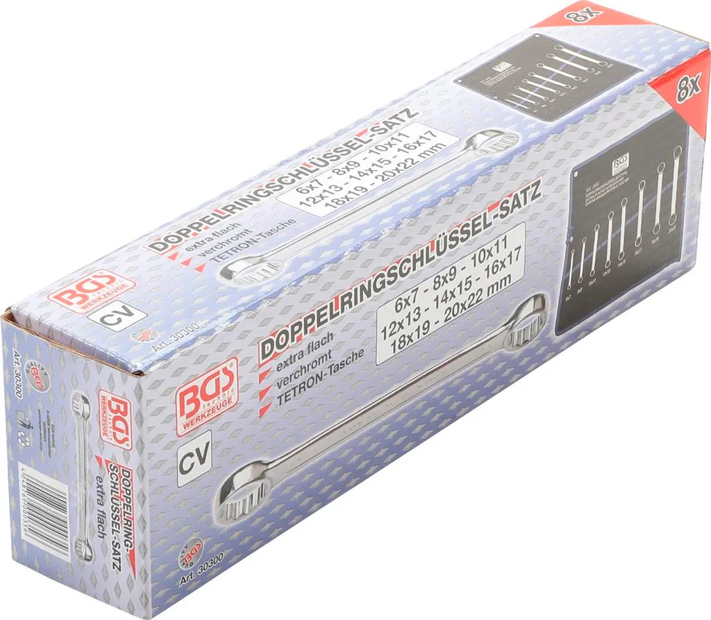 Clés Plates Mixtes BGS 30300 : Accédez aux Écrous Difficiles 6-22 mm
