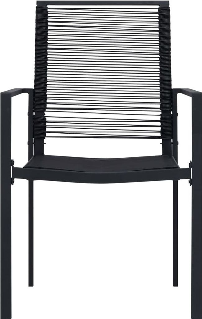 "im Sonderangebot"Outdoor-Stuhl/Picknickstuhl - Gartenstühle 2er Set - Gartensessel - PVC Rattan Schwarz - 60x55x90 cm DEMöbel 3833437