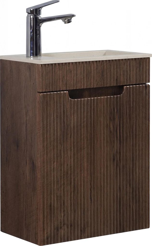 Badplaats Mobile Lavamani Thermis 40 x 22 cm - Noce Marrone Immagine del prodotto 
