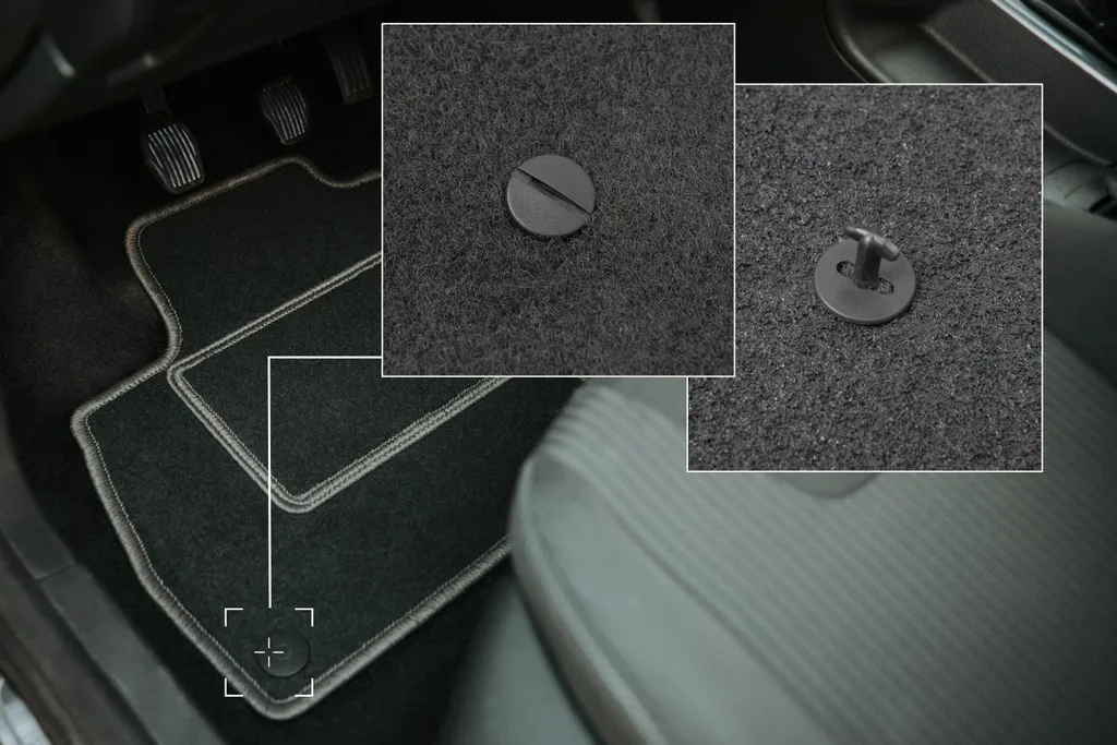 Tappetino conducente in velluto grafite compatibile con BMW 6 E63 (2003-2010, coupé) – con fissaggi – su misura - 3