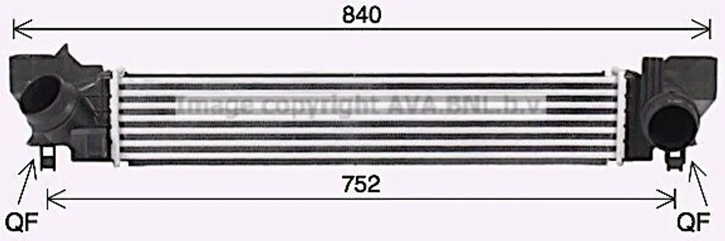 PRASCO BW4578 Intercooler OE 17517617596 pour Mini F55 et F56 Essence