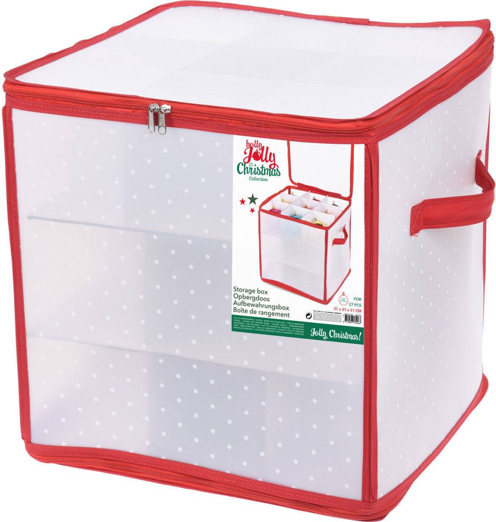 Home-Styling-Aufbewahrungsbox für Weihnachtskugel, 27 Fächer, 31 x 31 cm