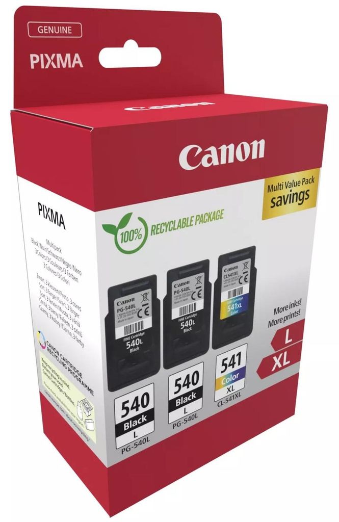 Canon 5224B017 PG-540Lx2/CL-541XL, juego de 3 cartuchos: 2 Imagen del producto 
