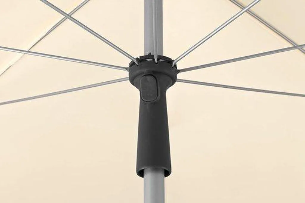 Parasol rond en acier et polyester 200 cm - Pied lesté de 24 kg inclus