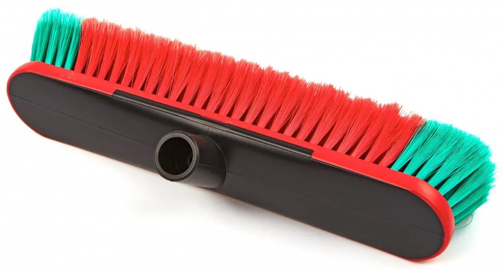 Brosse souple VIKAN 370 mm avec bord caoutchouc et passage d'eau fixe