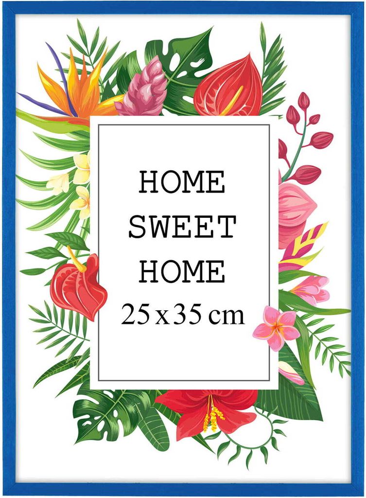 MG Design rám B4 25 x 35 cm - farba modrá, z dreva, s Obrázok produktu 