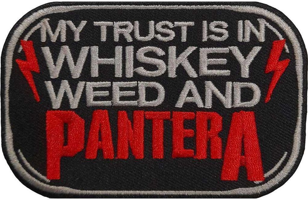 Pantera - Patch "Whiskey" - Baumwolle RO3125 (Einheitsgröße) (Schwarz/Rot)