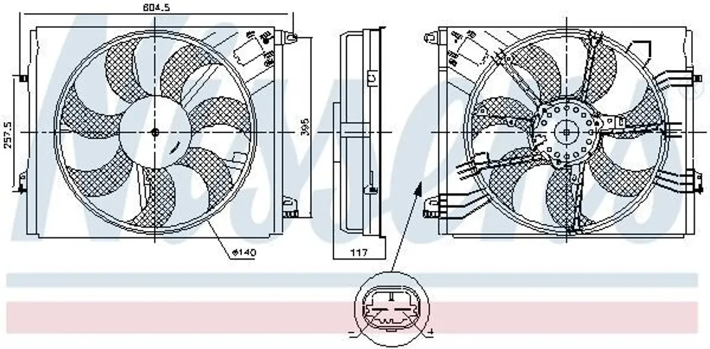Ventilateur moteur haute performance NISSENS 850050 avec cadre intégré