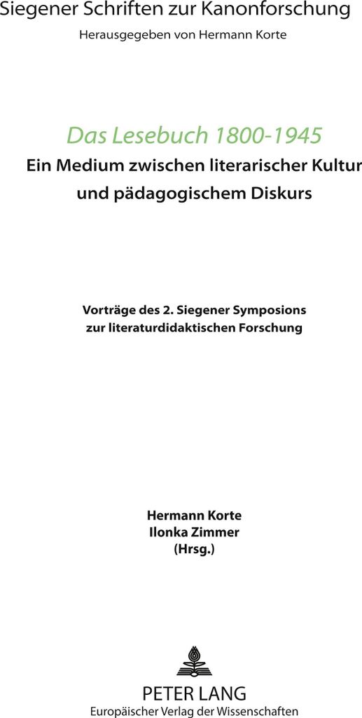 Das Lesebuch 1800-1945