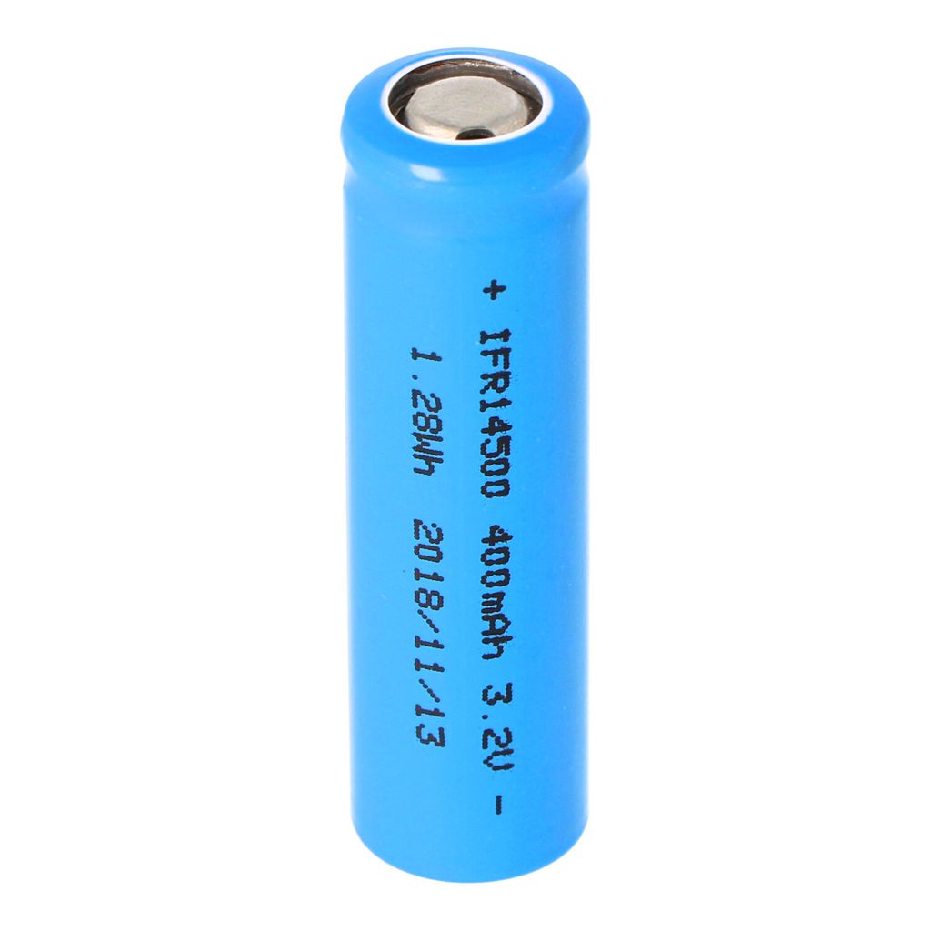 IFR14500 - 400mAh AA LiFePo4 batterij, 3,2V, met plat Productafbeelding 