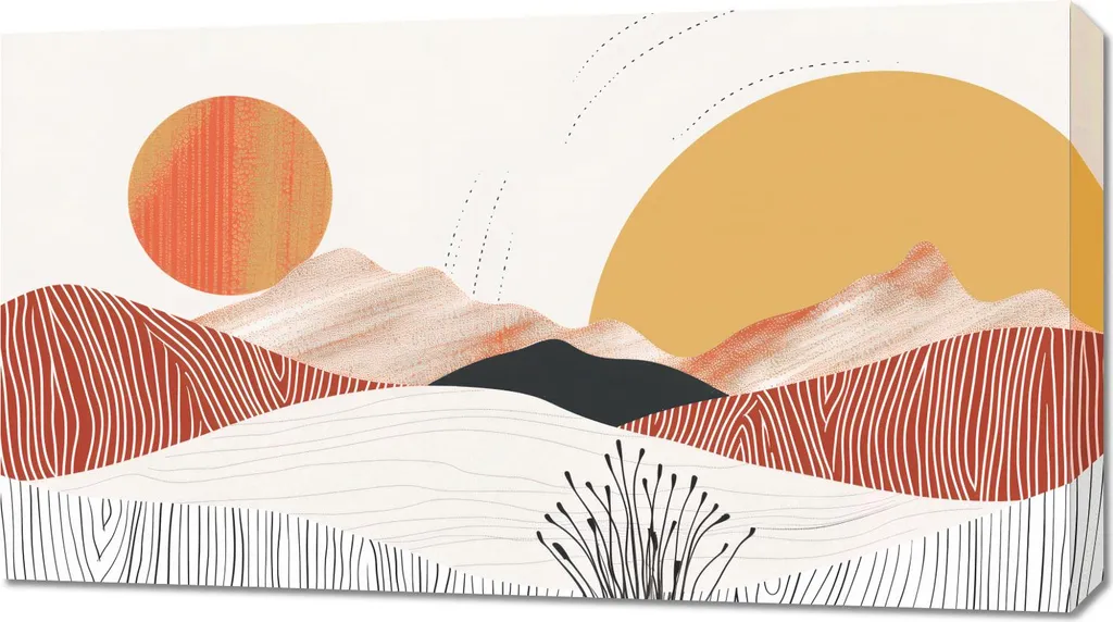 Offerta Quadro Moderno Sole Danzante 90x50cm - Qualità Prezzo