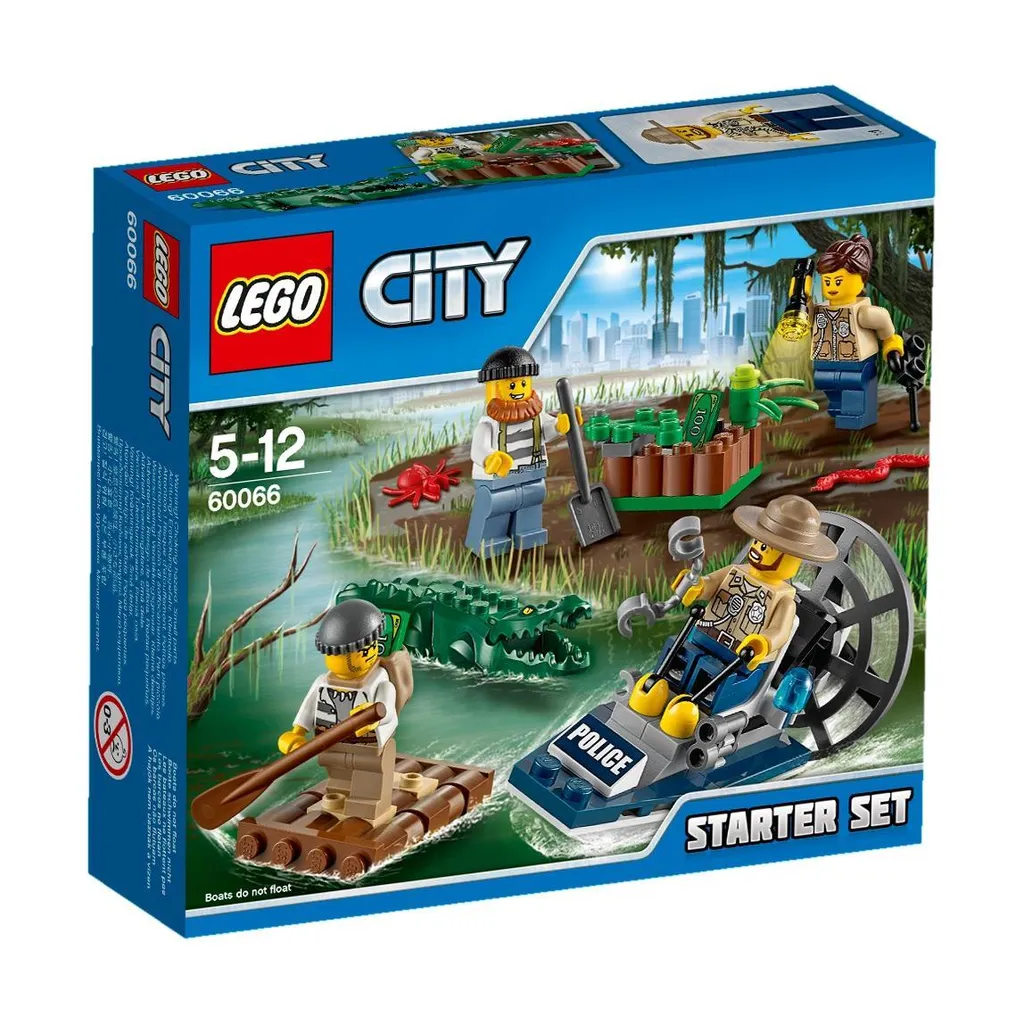 Lego 60066 City Kit de démarrage de la police des marais jeu de construction