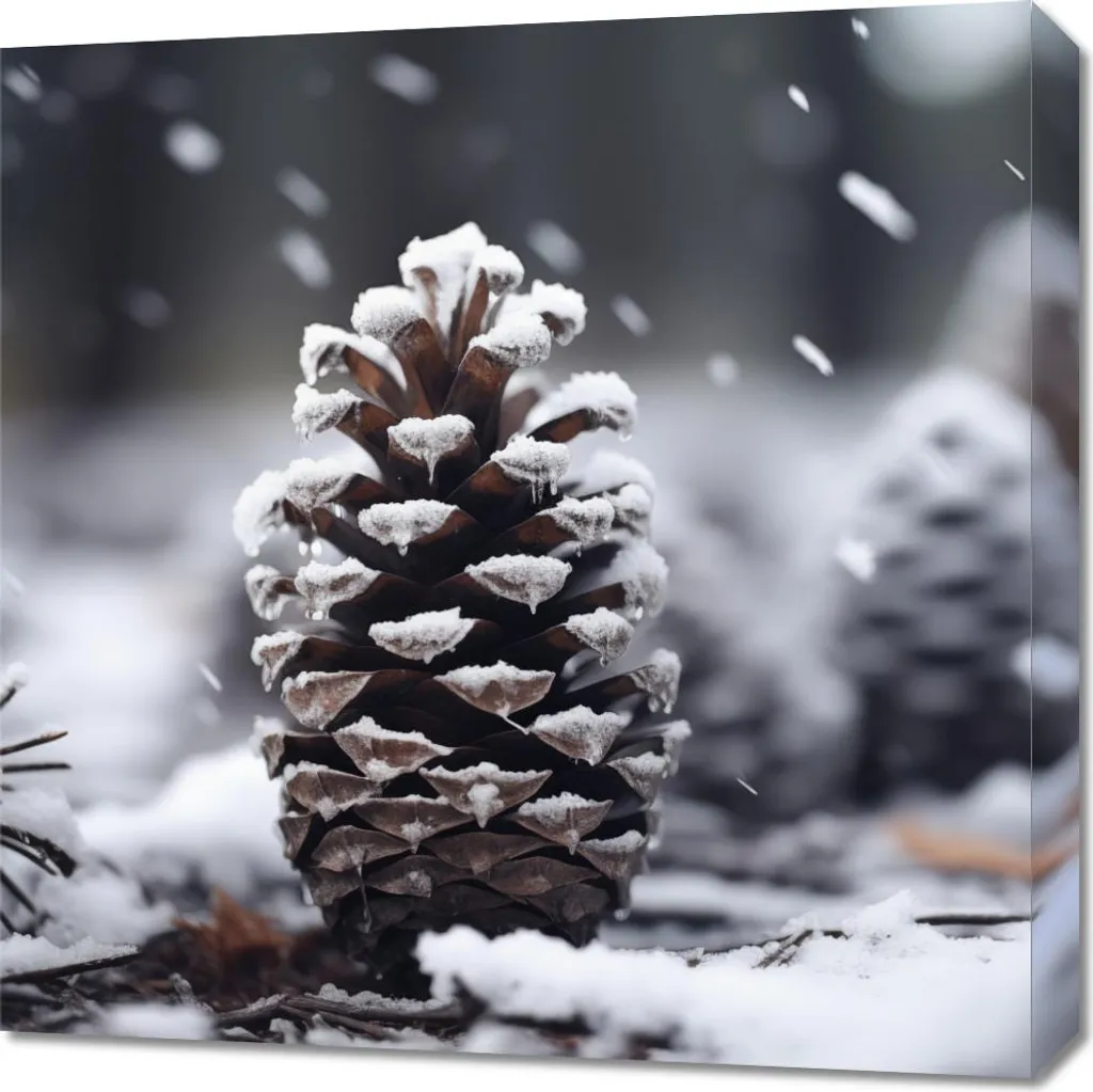 Image 60 x 60 cm Calme hivernal - Impression HD Format Carré Moderne