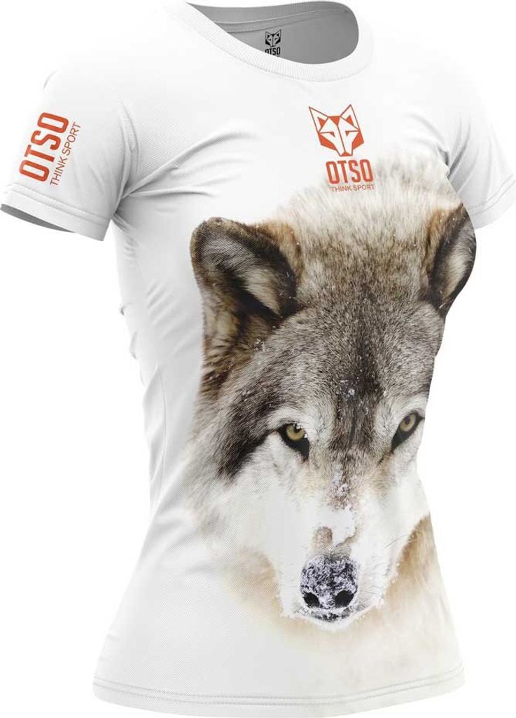Otso Wolf Kurzarm-t-shirt Weiß S Frau Weiß S
