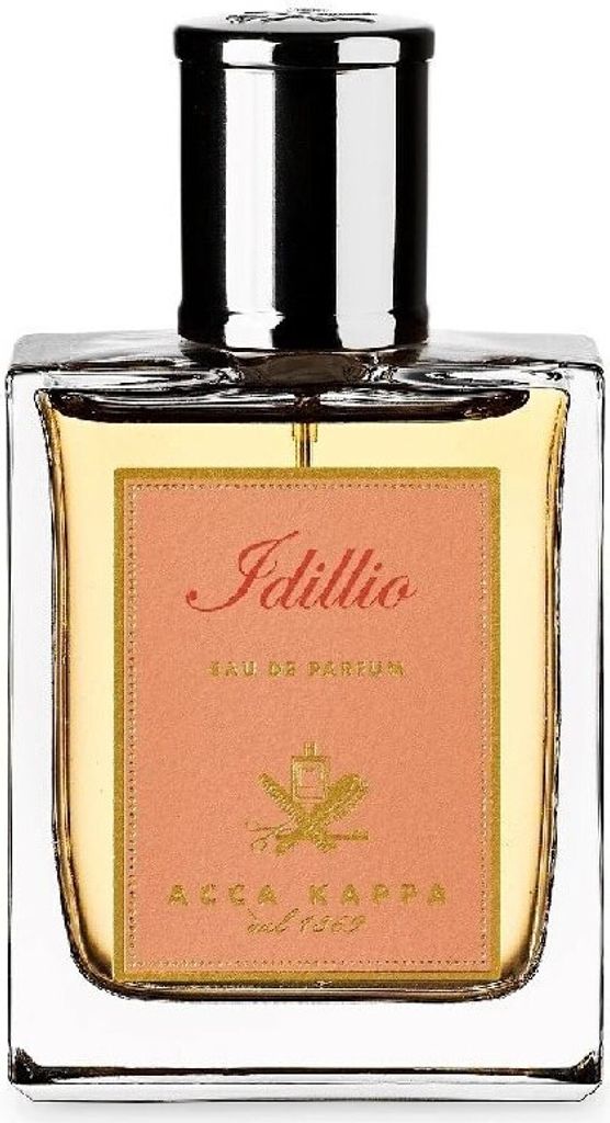 A clear, professional studio shot of a bottle of Acca Kappa Idillio Eau de Parfum.