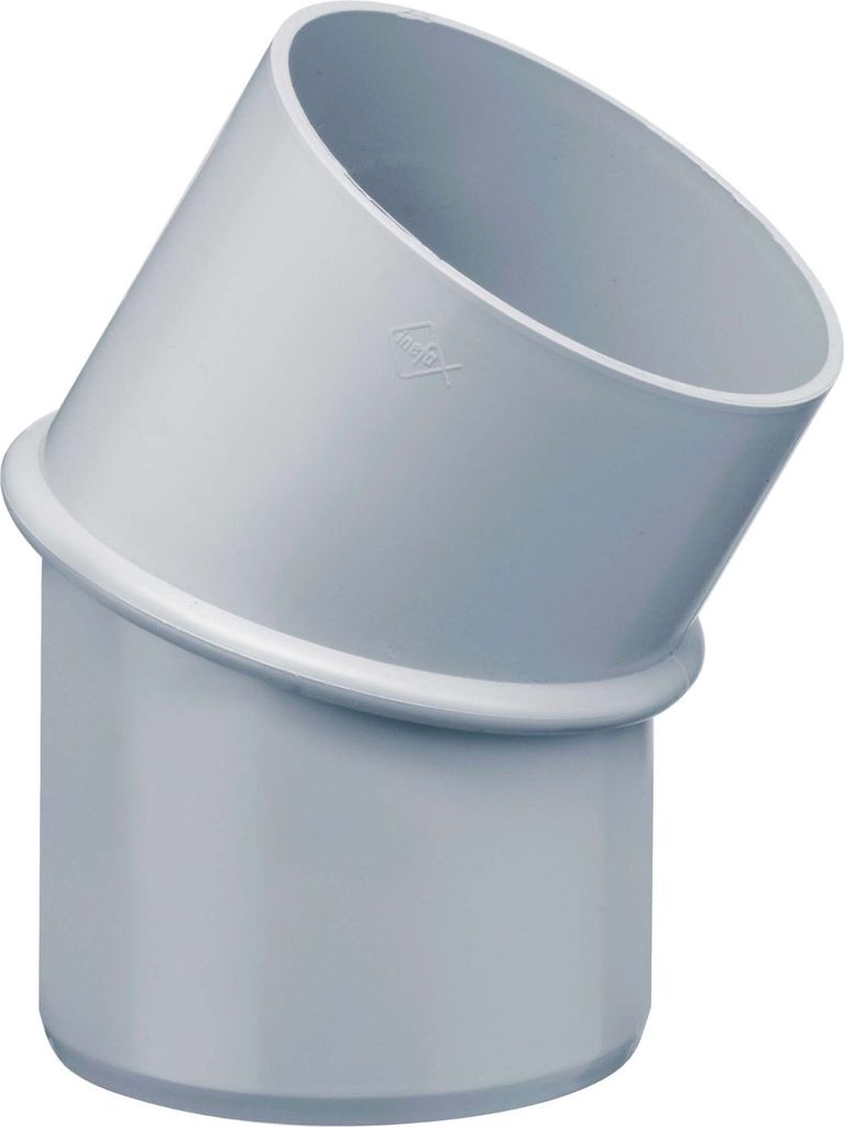 INEFA Regenrohrbogen 30 Grad für Fallrohr, PVC DN100 / 100mm Grau Verbindungsstück Dachrinnenzubehör, einfache Montage, Germany