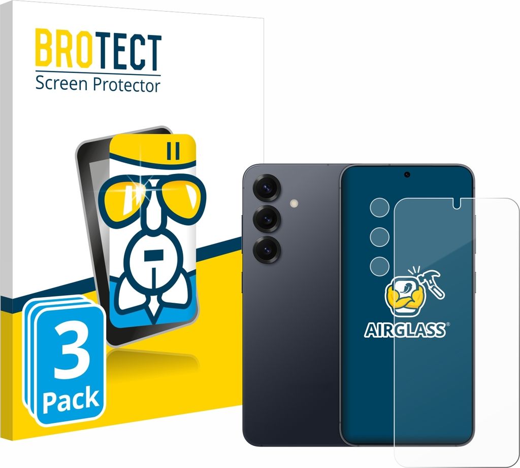 3x BROTECT Schutzglas für Samsung Galaxy S25 Plus (Display+Kamera) Schutzfolie Panzer Folie Glas Display Schutz klar
