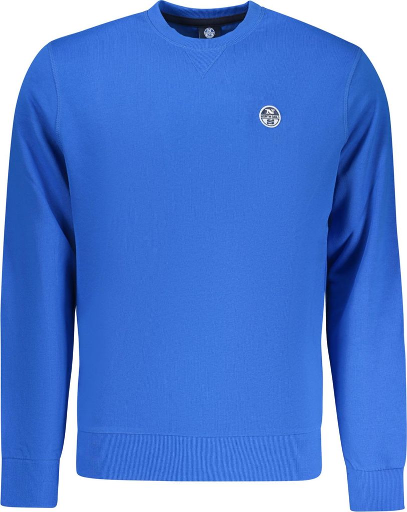 Herren Langarm-Sweatshirt ohne Reißverschluss – Blaues Must-Have