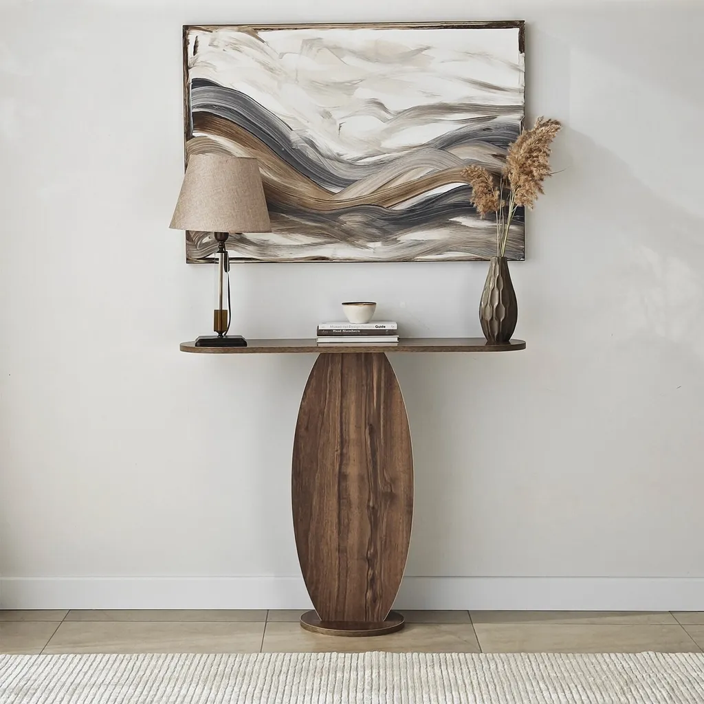 Commode Ellittica Noyer : Solution de Rangement pour Espaces Étroits