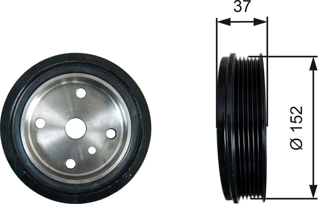 Poulie damper TVD1137 GATES amortisseur de vibrations pour Volvo D5