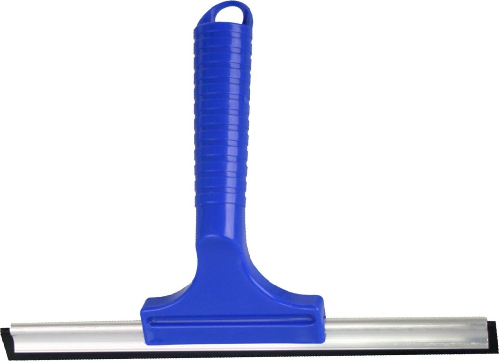 Novaliv Fensterabzieher 45 cm Aluleiste mit Gummilippe für streifenfreies Abziehen Blau Fensterreiniger Fensterlippe Fensterreinigung Abzieher Fen...