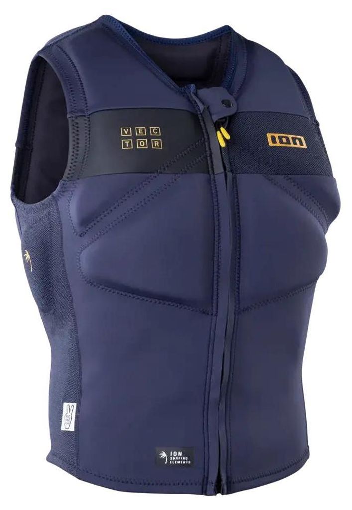 ION Vector Amp Front Zip Weste für Kinder, blau-nachts, Neopren, Größe 140/10/M