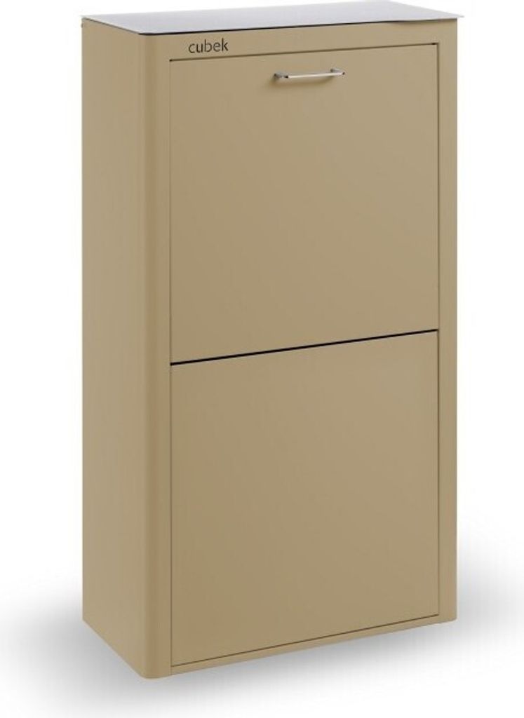 CUBEK - Mülleimer / Abfalleimer Mülltrennsystem 80L - 4x20L. Aus Metall