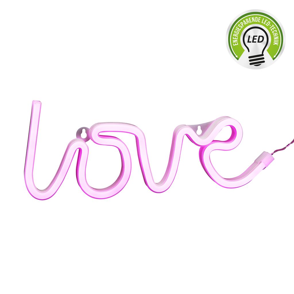 Led zeichenLED LOVE Schriftzug Pink 