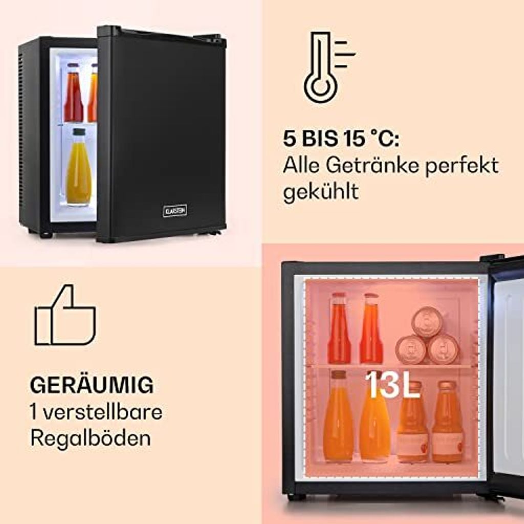 Klarstein Mini chladnička, 13 l, malá, tichá chladnička do Obrázok produktu 13