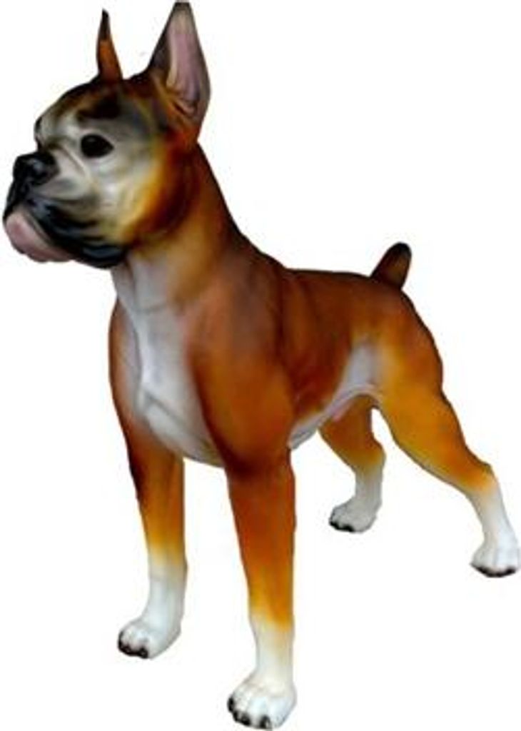 Deko Figur Statue Skulptur 48cm FIguren Statuen Skulpturen Kampfhund Garten A160