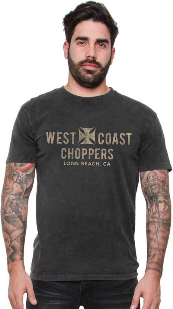 West Coast Choppers Eagle Vintage Kurzarm-t-shirt Grau 2XL Mann Grau 2XL