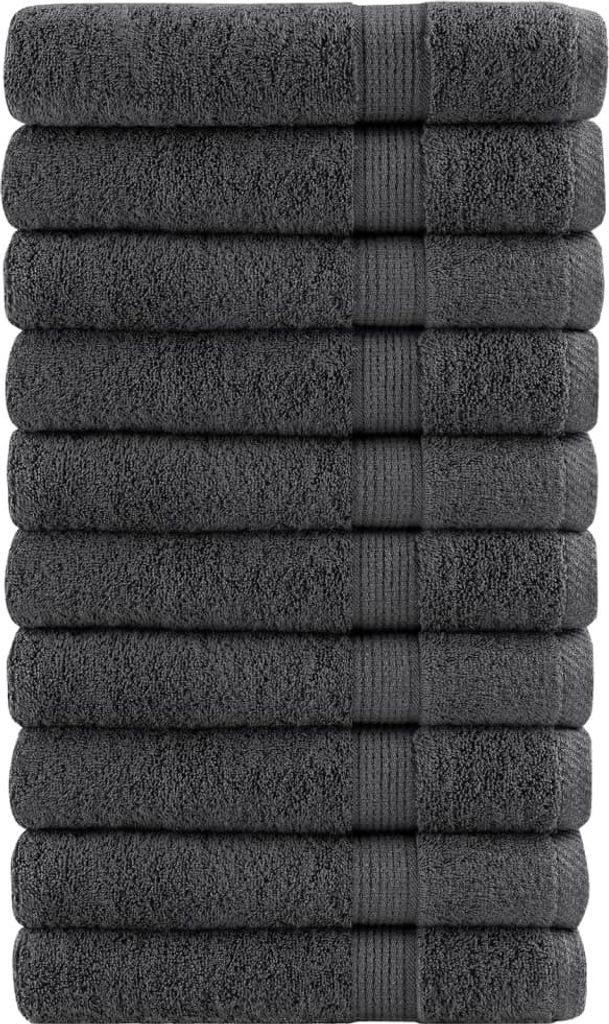 Premium Saunatücher SOLUND 10 Stk. Anthrazit 80x200 cm 600 g/m²