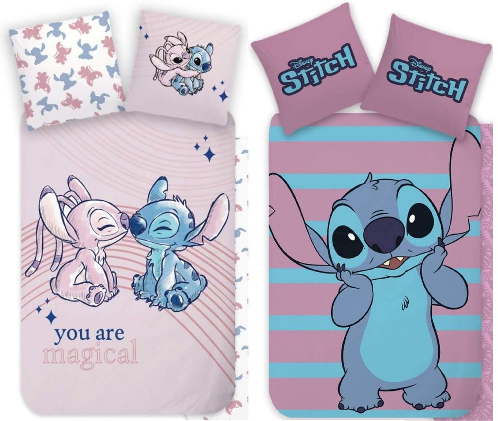 Disney Stitch & Angel - 2 x Bettwäsche mit Wendemotiv, Produktbild 