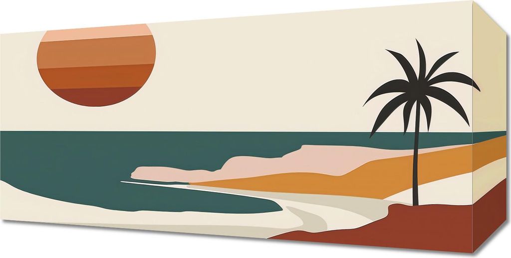 Bild 40x20cm Insel im Westen
