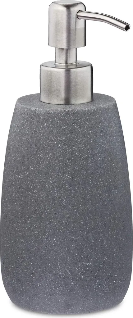 Dispenser Sapone Relaxdays 300ml Grigio | Accessorio Spa in Poliresina