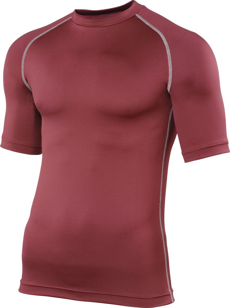 Rhino Herren Base Layer Sport-Unterhemd / Sport-T-Shirt, Kurzarm RW1277 (2XL) (Kastanie)