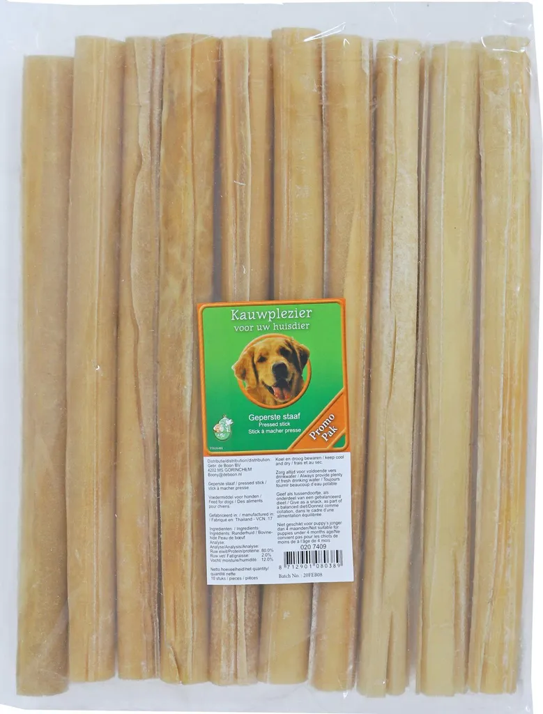 Gebr de Boon Bastoncino da masticare 25cm 10 pz - Risparmio Promo Bag