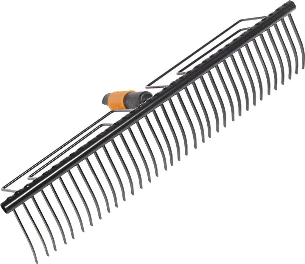 Grand râteau à gazon 35 dents de 57 cm QuikFit pour ramasser l'herbe
