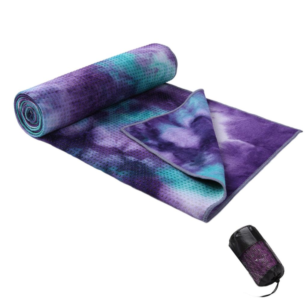 Yoga-Handtuch, schweißabsorbierend, extra weich, rutschfest, waschbar, lichtecht, superfeine Faser, Trainingshandtuch, Yogamatte mit Anti-Rutsch-G...